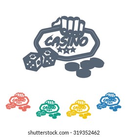 Vector illustartion of casino and gambling icon