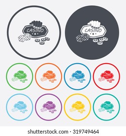 Vector illustartion of casino and gambling icon