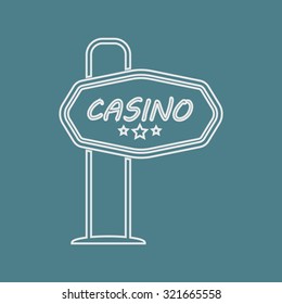 Vector illustartion of casino and gambling icon