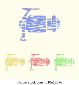 Vector illustartion of fishing and fish icon