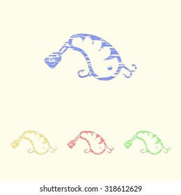 Vector illustartion of fishing and fish icon