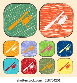 Vector illustartion of fishing and fish icon