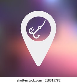 Vector illustartion of fishing and fish icon