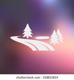 Vector illustartion of fishing and fish icon