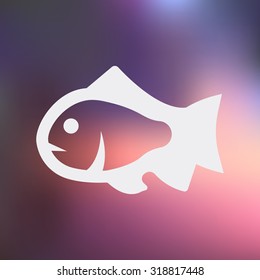 Vector illustartion of fishing and fish icon