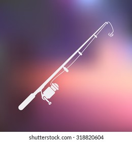 Vector illustartion of fishing and fish icon