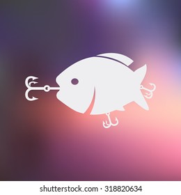 Vector illustartion of fishing and fish icon
