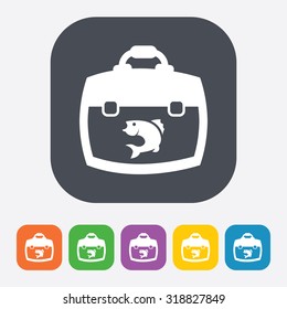 Vector illustartion of fishing and fish icon
