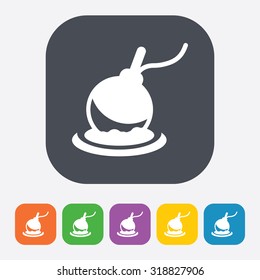 Vector illustartion of fishing and fish icon