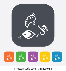 Vector illustartion of fishing and fish icon