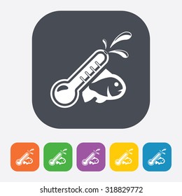 Vector illustartion of fishing and fish icon