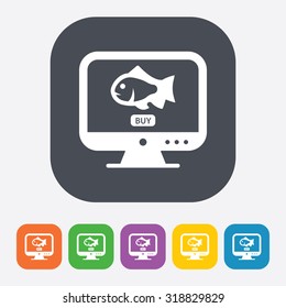 Vector illustartion of fishing and fish icon