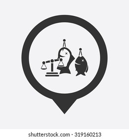 Vector illustartion of fishing and fish icon