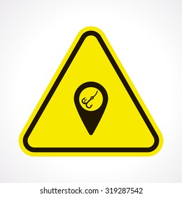 Vector illustartion of fishing and fish icon
