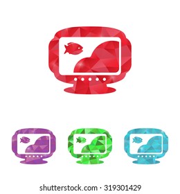 Vector illustartion of fishing and fish icon