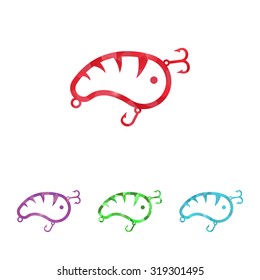 Vector illustartion of fishing and fish icon