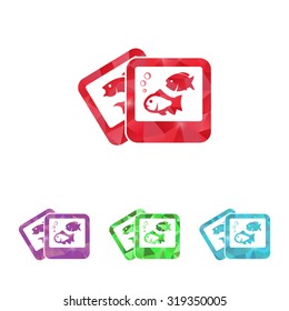 Vector illustartion of fishing and fish icon