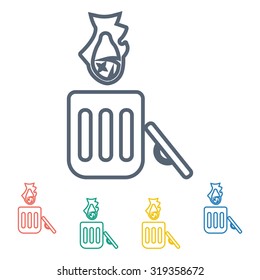 Vector illustartion of fishing and fish icon