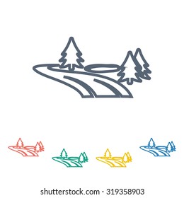 Vector illustartion of fishing and fish icon