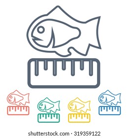 Vector illustartion of fishing and fish icon