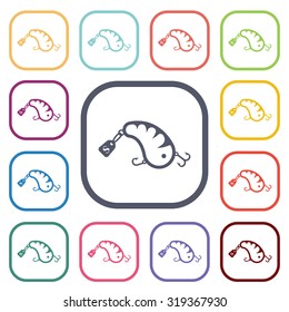 Vector illustartion of fishing and fish icon