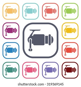 Vector illustartion of fishing and fish icon