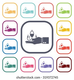 Vector illustartion of fishing and fish icon