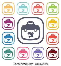 Vector illustartion of fishing and fish icon