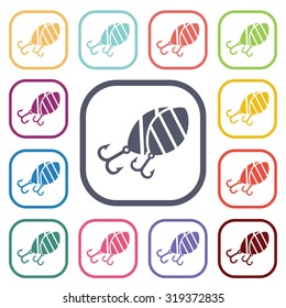 Vector illustartion of fishing and fish icon