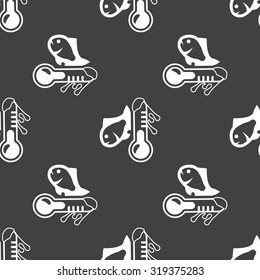 Vector illustartion of fishing and fish icon