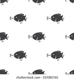 Vector illustartion of fishing and fish icon