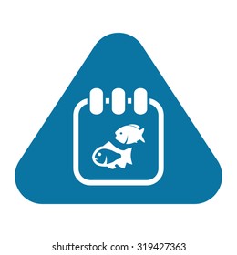 Vector illustartion of fishing and fish icon