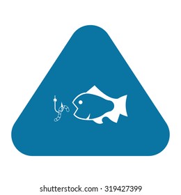 Vector illustartion of fishing and fish icon