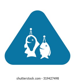 Vector illustartion of fishing and fish icon