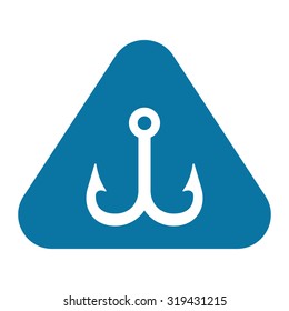 Vector illustartion of fishing and fish icon