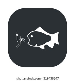 Vector illustartion of fishing and fish icon