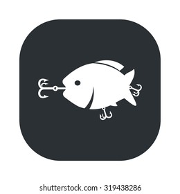Vector illustartion of fishing and fish icon