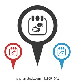 Vector illustartion of fishing and fish icon