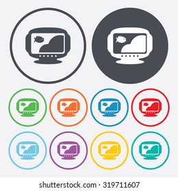 Vector illustartion of fishing and fish icon