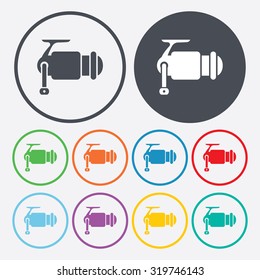 Vector illustartion of fishing and fish icon