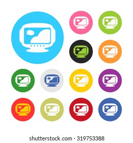 Vector illustartion of fishing and fish icon
