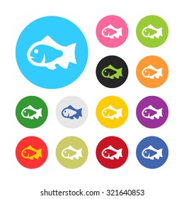 Vector illustartion of fishing and fish icon