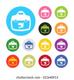 Vector illustartion of fishing and fish icon