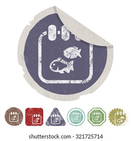 Vector illustartion of fishing and fish icon