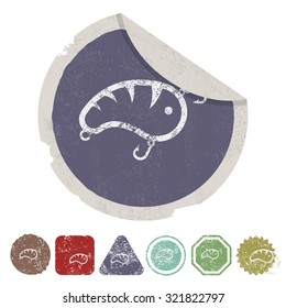 Vector illustartion of fishing and fish icon