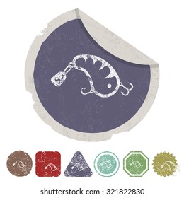 Vector illustartion of fishing and fish icon