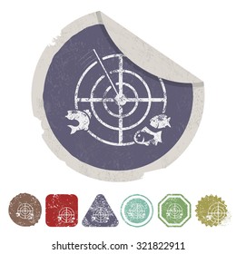 Vector illustartion of fishing and fish icon