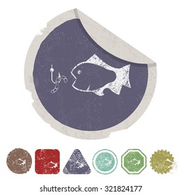 Vector illustartion of fishing and fish icon