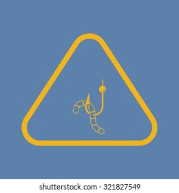 Vector illustartion of fishing and fish icon