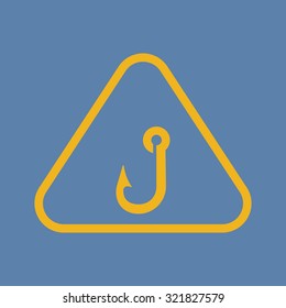 Vector illustartion of fishing and fish icon